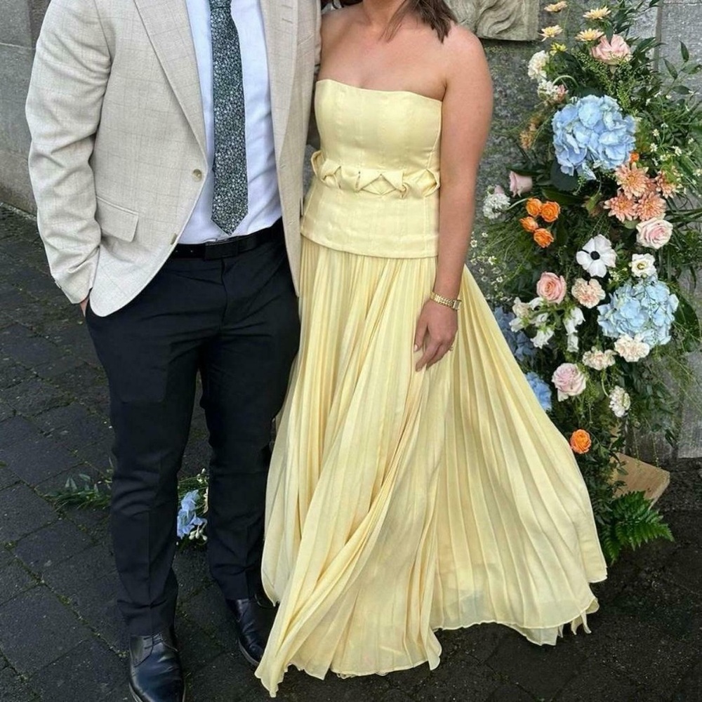 Acler Yellow Strapless Maxi Dress - Picture 4 of 5